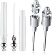 Grease Injector Needle, 4Pcs Bearing Grease Needle Nozzle Grease Needle Ball Joints Needles,Grease Gun Needle Tip,Needle Nose Grease Dispenser,Stainless Steel Needle Grease Dispenser Needle Nozzle