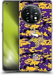 Head Case Designs Officially Licensed NFL Digital Camouflage Minnesota Vikings Graphics Soft Gel Case Compatible with OnePlus 11 5G
