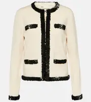 [Tory Burch] Tory Burch Kendra sequined wool-blend jacket AU 12 multicoloured