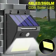 48PCS COB LED Solar Light PIR Motion Sensor Security Wall Lamp Waterproof 960LM
