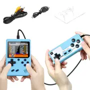 Built-in 500 Classic Games Gameboy 2-Player Mode Handheld Retro Video Game Console Kids Gifts-Blue
