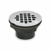GRAINGER APPROVED Shower Drain: 2 in Pip Stainless Steel Grid, Solvent Weld