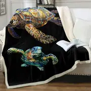Two Turtles Throw Blanket