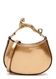 Lanvin Hobo Cat Mini Leather top Handle bag - Gold One Size