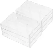 BELLIFFY 6pcs Tape Display Case Display Cabinet Monitor Stand Cassette Organizer Cassette Cases Cassette Tape Storage Cassette Empty Boxes Cassette Holder for Car Abs Transparent