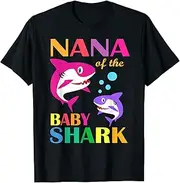 [VidiAmazing] Nana of The Baby Birthday Shark Nana Shark Mother's Day T-Shirt ds3814 T-Shirt