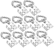 [Baluue] Elegant Silver Heart Hair Charms 10 Pack Fashionable Braid Clips for Women Essential Dreadlock Accessories Set