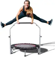 40/48" Foldable Mini Trampoline Max Load 330Lbs/440Lbs, Fitness Rebounder with A