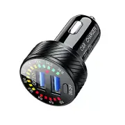 36W Car Cigarette Lighter Socket Dual USB QC3.0 Fast Charger Power LED Adapter R
