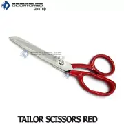 7" STAINLESS STEEL DRESSMAKER SCISSORS SHEARS Tailoring Fabric Sewing RED HANDLE