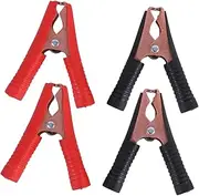 4pcs Battery Charger Clamps Replacement For Automotive Battery Tools Copper-plated Alligator Clips For Car Battery Connection Clamps Automotive Accessories