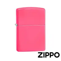 在飛比找momo購物網優惠-【Zippo】粉霓虹螢光漆防風打火機(美國防風打火機)
