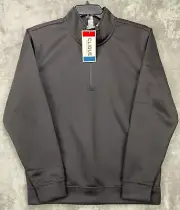 NWT Clique 1/4 Zip Performance Pullover Golf Medium Charcoal Long Sleeve