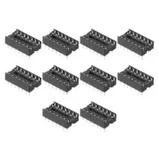 80Pcs DIP IC Chip Socket Adapter, 2.54mm Pitch 14 Pin Gate Soldering