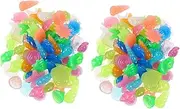 OFFSCH 160pcs Glowing Pebbles Fish Tank Accessories Luminous Aquarium Stones for Fish Tank Decorations