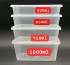 Plastic Food Containers with lids Takeaway Boxes Assorted Size
