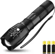 Work Light, Bright Tactical Flashlights High Lumens with 5 Modes, Waterproof