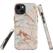 For iPhone 14 Plus Case Tough Protective Cover, Marble Pattern