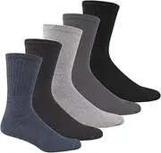 [reshmena] 5 Pairs Men’s Cotton Rich Sports Socks Breathable Comfortable Socks Mens Sports Atheletic socks Mens Outdoor training socks UK 6-11