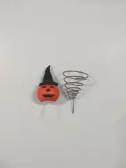 Pumpkin Head Tree Topper for Halloween Ceramic Or Artificial Tree 4" inches ht.