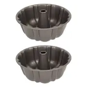 2PK Daily Bake Non-Stick Bundt Cake Pan Mould Bakeware 25cm - Black