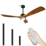 Ceiling Fans with Lights - 52 Inch Ceiling Fan with Remote, 6 Speeds Noiseles...