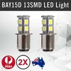 2 X BAY15D 13SMD 5050 LED BRAKE STOP TAIL LIGHT BULB GLOBE 12V LIGHT CAR UTE 4WD