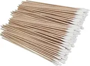 PAMINGONO 4 Pack Pet Grooming Tools Single Head Cotton Stick Swabs Wooden Cotton 400pcs Total for Ear Cleaning