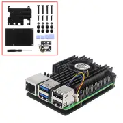 For Raspberry Pi 5 Motherboard Aluminum Alloy Protective Case w/ Cooling Fan