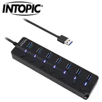 在飛比找有閑購物優惠-INTOPIC 廣鼎 USB3.2 7孔 高速集線器 HB6