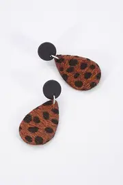 Handmade Leopard Earrings--GRE-PARDEAR-BRO