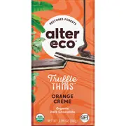 Alter Eco Chocolate Organic Orange Creme Dark Truffle Thins 84g (Pack of 12)