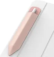Mizi (2 Pack) Pencil Holder Sticker for Apple Pencil 1st and 2nd Gen, Elastic Stylus Pocket Pouch Adhesive Stylus Pen Sleeve Attached to Case for Apple Pencil and Other Stylus Pens - Pink