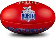 Sherrin North Melbourne Kangaroos AFL Super Soft Touch Football, Red, Size 3