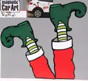 Christmas Magnets posable ELF LEGS car fridge decal flexible bumper sticker
