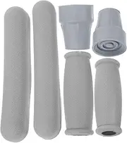 Hoement 1 Set Comfortable Crutch Pad Kit Underarm Crutch Replacement Feet Caps for Enhanced Support Durable Grip for Athletes and Injury