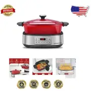 5.8QT Electric Dutch Oven Multi-Cooker - Fast Heating & 12-in-1 Functions