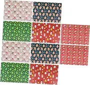 Anneome 10pcs Xmas Wrapping Papers Present Wrapping Papers Book Cover Paper Smooth Surface Diy Craft Wrapping for Party Birthday Random Style