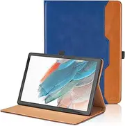 Case for Samsung Galaxy Tab A8 10.5 inch 2022 (SM-X200/X205/X207), Premium PU Leather Tablet Case with Hand Strap Large Pocket Auto Wake/Sleep Smart Cover, Blue