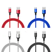 Bakeey 2.4A Nylon Braided Micro USB Fast Charging Sync Data Charger Cable for Samsung HUAWEI 12288 SILVER