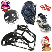 Anti Slip Ice Grippers For Boots Shoes Grips Spikes Crampons Outdoor Hiking TL