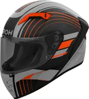 Airoh Connor Achieve, full face helmet , color: Matt Grey/Black/Neon-Orange , size: M