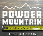 Powder Mountain Sticker Decal 5.5" Ski Snowboard Resort Utah Alta Solitude