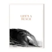 Life's a Beach Framed Wall Art - White
