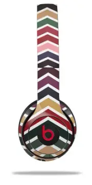 Skin Wrap for Beats Solo Wireless 2 3 4 Zig Zag Colors 02 SKIN ONLY
