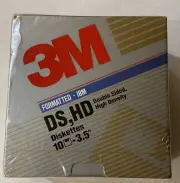 3M FORMATTED IBM HIGH DENSITY DS HD 3.5" DISKETTE- Box of 10