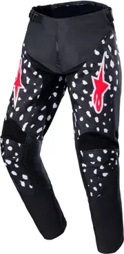 Alpinestars Racer North Youth Motocross Pants, black-white, Size 24 Black White