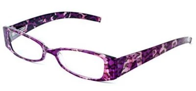 Calabria 760 Animal Print Leopard Stripe Reading Glasses&Match Case Purple +1.75