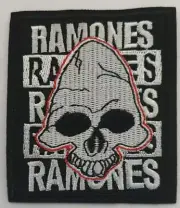 RAMONES IRON ON SEW ON EMBROIDERED PATCH MUSIC BANDS PUNK ROCK SKULL