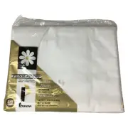 Vtg Penneys Fashion Manor Penn Double Bed Percale Sheet 81 x 108 White NOS